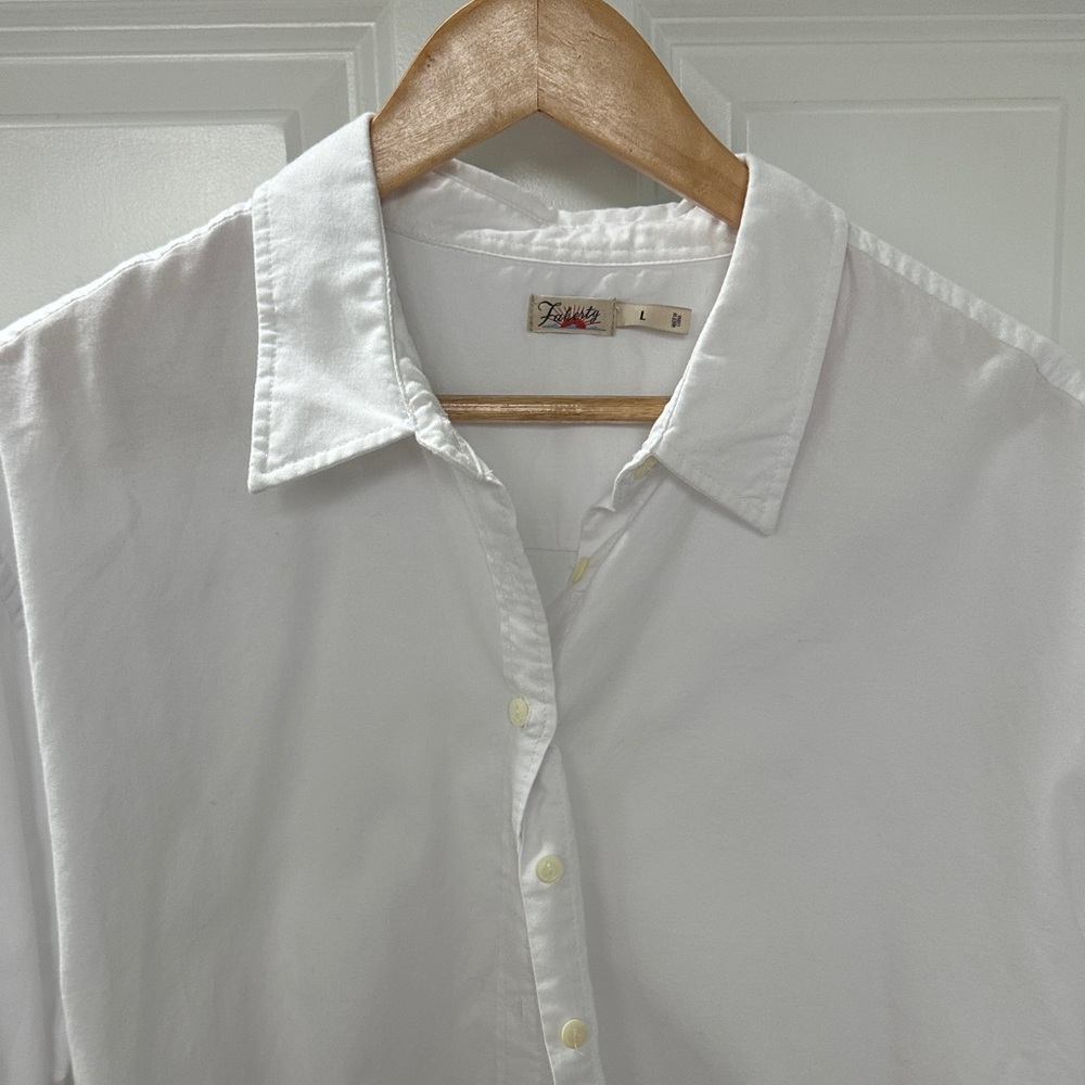Faherty White Button Down Shirt